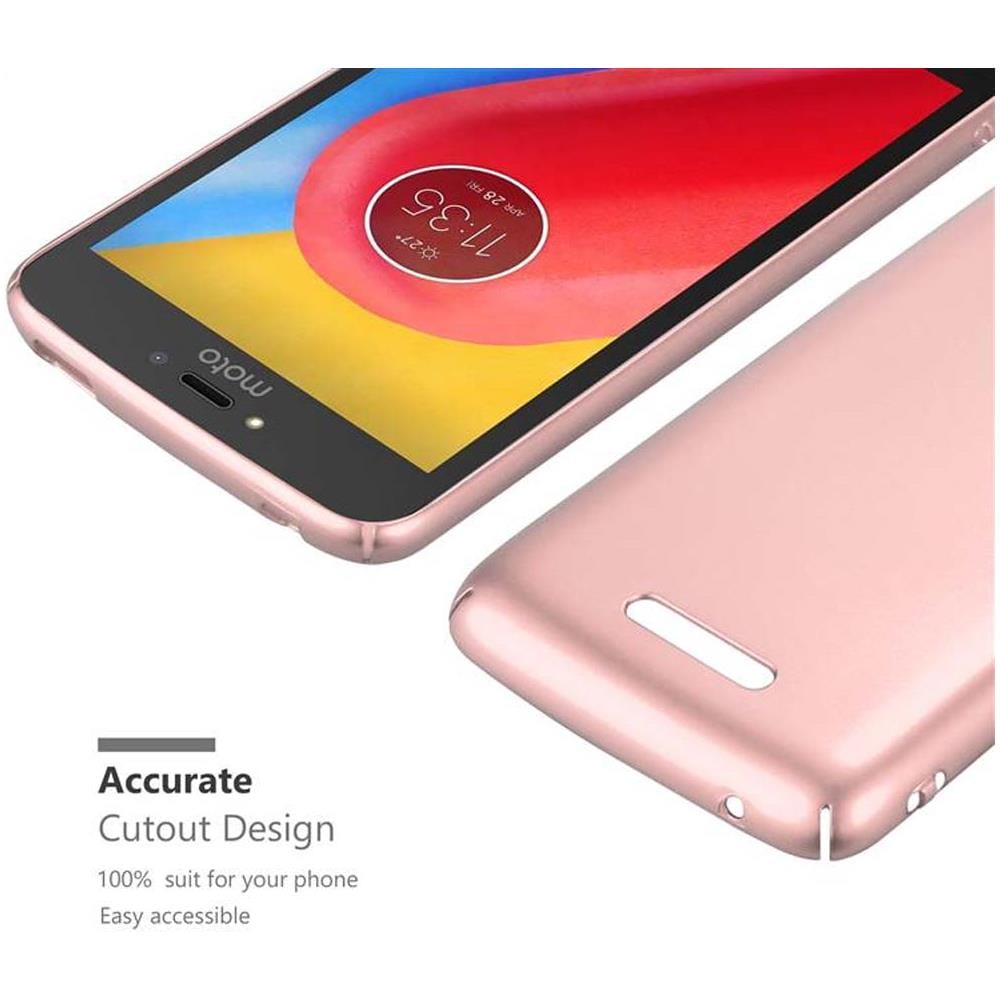 Custodia Compatibile Con Motorola Moto C Plus In Oro Rosa Metallo - Hard Case Coperchio Protettivo In Look Metallico Contro I Graffi E Gli Urti - Foto 5