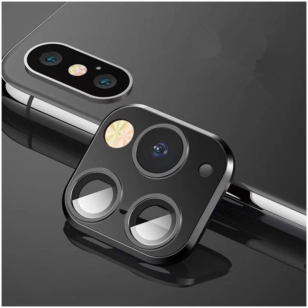 Lente Fotocamera Finta Iphone 11 Pro Nero Lente Adesiva - Foto 2