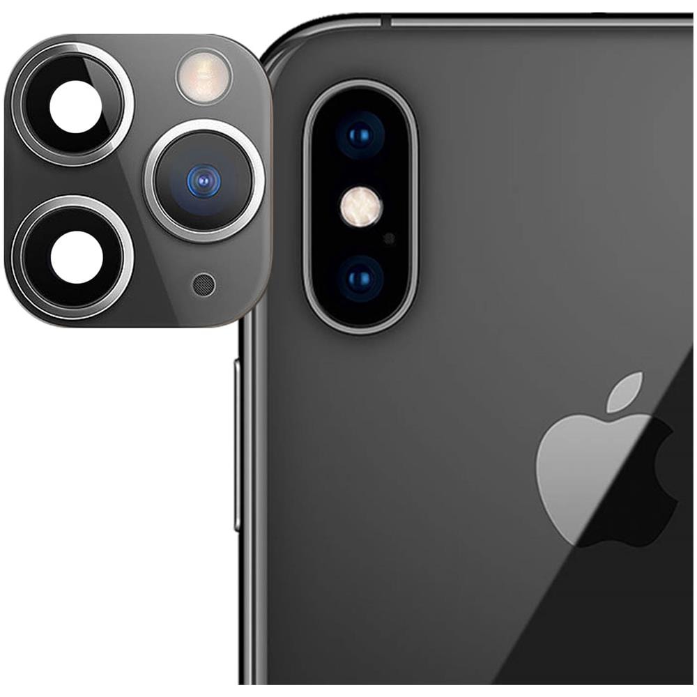 Lente Fotocamera Finta Iphone 11 Pro Nero Lente Adesiva - Foto 1