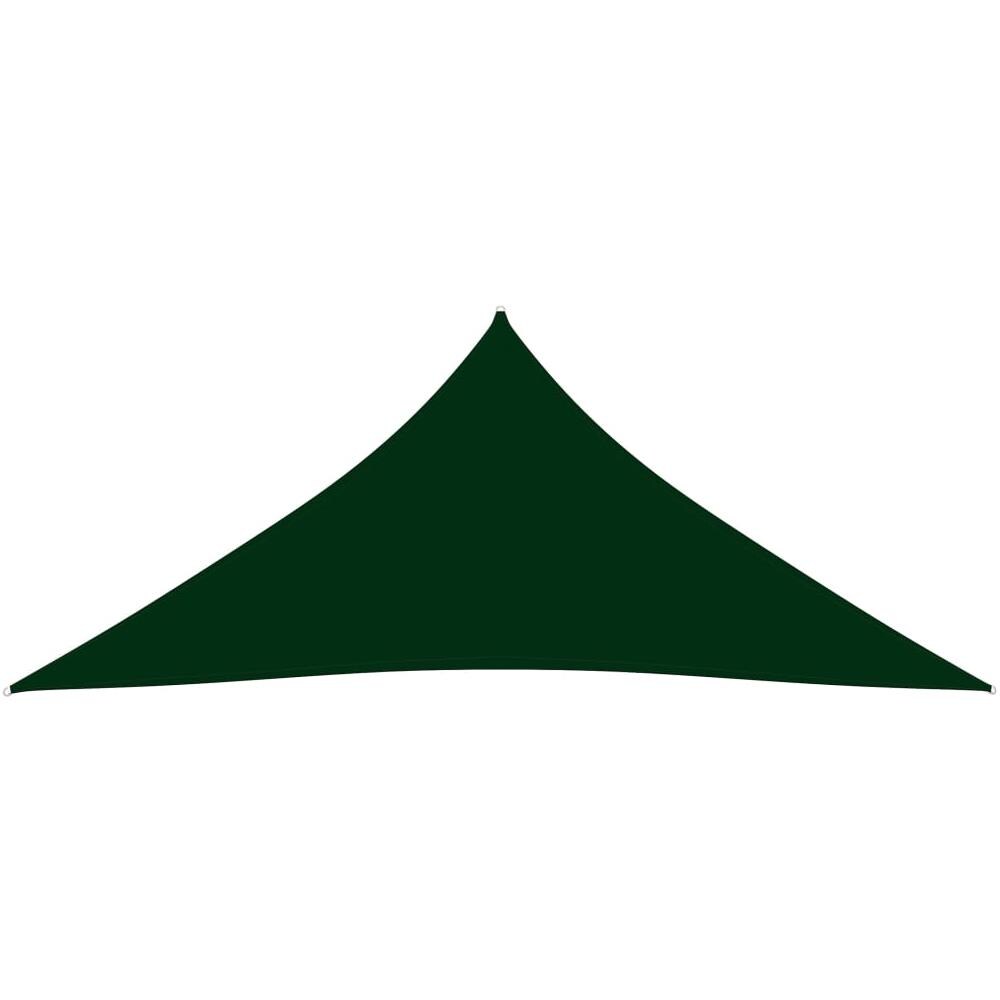 Parasole a Vela Oxford Triangolare 4,5x4,5x4,5 m Verde Scuro - Foto 2