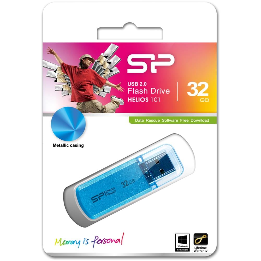 32GB Helios 101, USB 2.0, Type-A, 0 - 70 °C, -40 - 85 °C, Cuffia, Blu - Foto 2