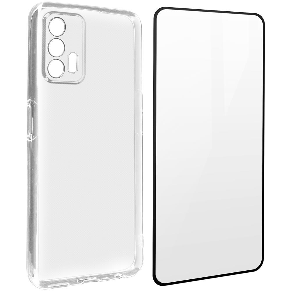 Cover Silicone Flessibile Realme Gt + Vetro Temperato Bordo Nero - Foto 1