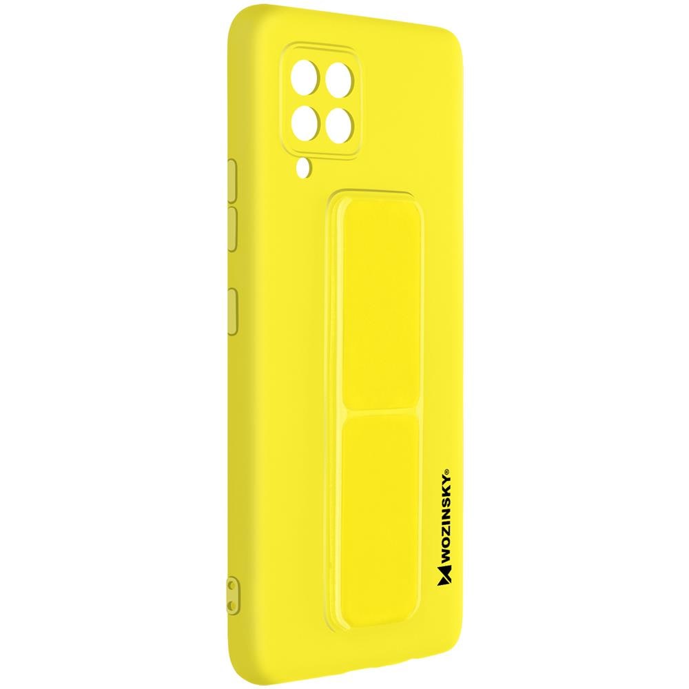 Cover Per Samsung Galaxy A42 Cavalletto Pieghevole Magnetico Wozinsky Gialla - Foto 5