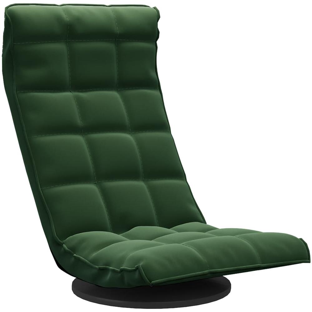 Sedia Da Pavimento Girevole Verde Scuro In Velluto - Foto 2