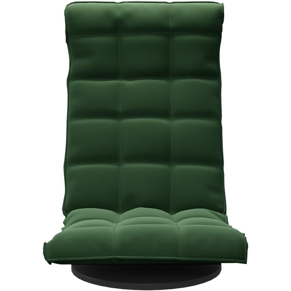 Sedia Da Pavimento Girevole Verde Scuro In Velluto - Foto 3