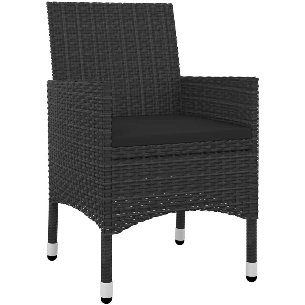 Set Da Pranzo Da Giardino 5 Pz Con Cuscini Polyrattan E Vetro - Foto 3