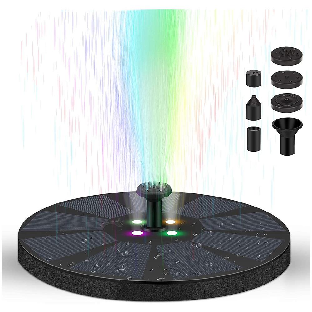 Fontana Solare, Fontane Solari Per Il Bagno Degli Uccelli, Fontana Con Giochi D'acqua Ad Energia Solare Con Ugelli Per Giardino Stagno 20 5 Cm 91909563