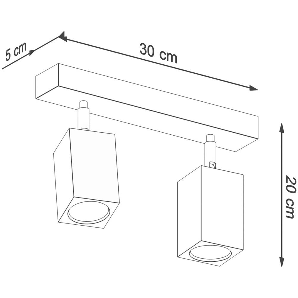 Applique Da Soffitto In Legno Keke 2 Legno 200x50x300 Mm Legno - Foto 1