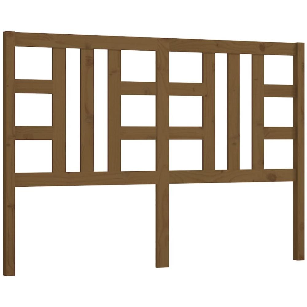 Testiera Per Letto Marrone Miele 146x4x100 Cm In Pino Massello - Foto 2