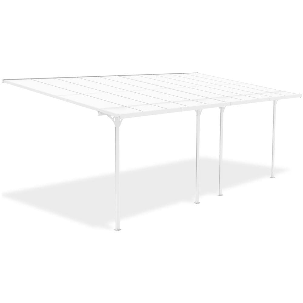 Pergola Addossata /posto Auto Coperto 18m² Kleo 600l300 Alluminio Bianco - Foto 2