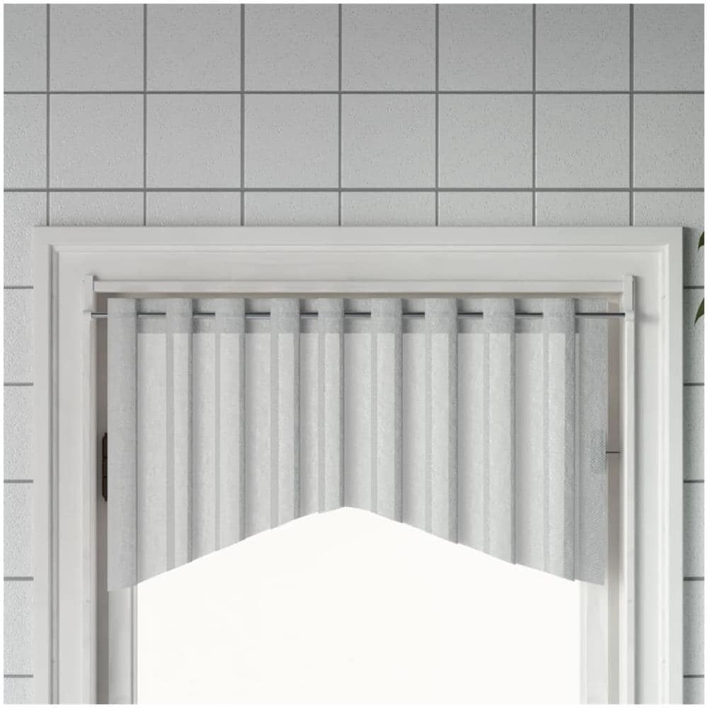 Binari Per Tende 2 Pz Bianco E Argento 90-135 Cm Alluminio - Foto 1