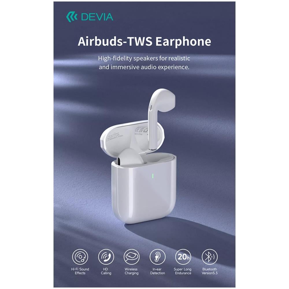 Auricolari Airbuds TWS EM053 Carica Wireless BT 5.3 Bianchi - Foto 4