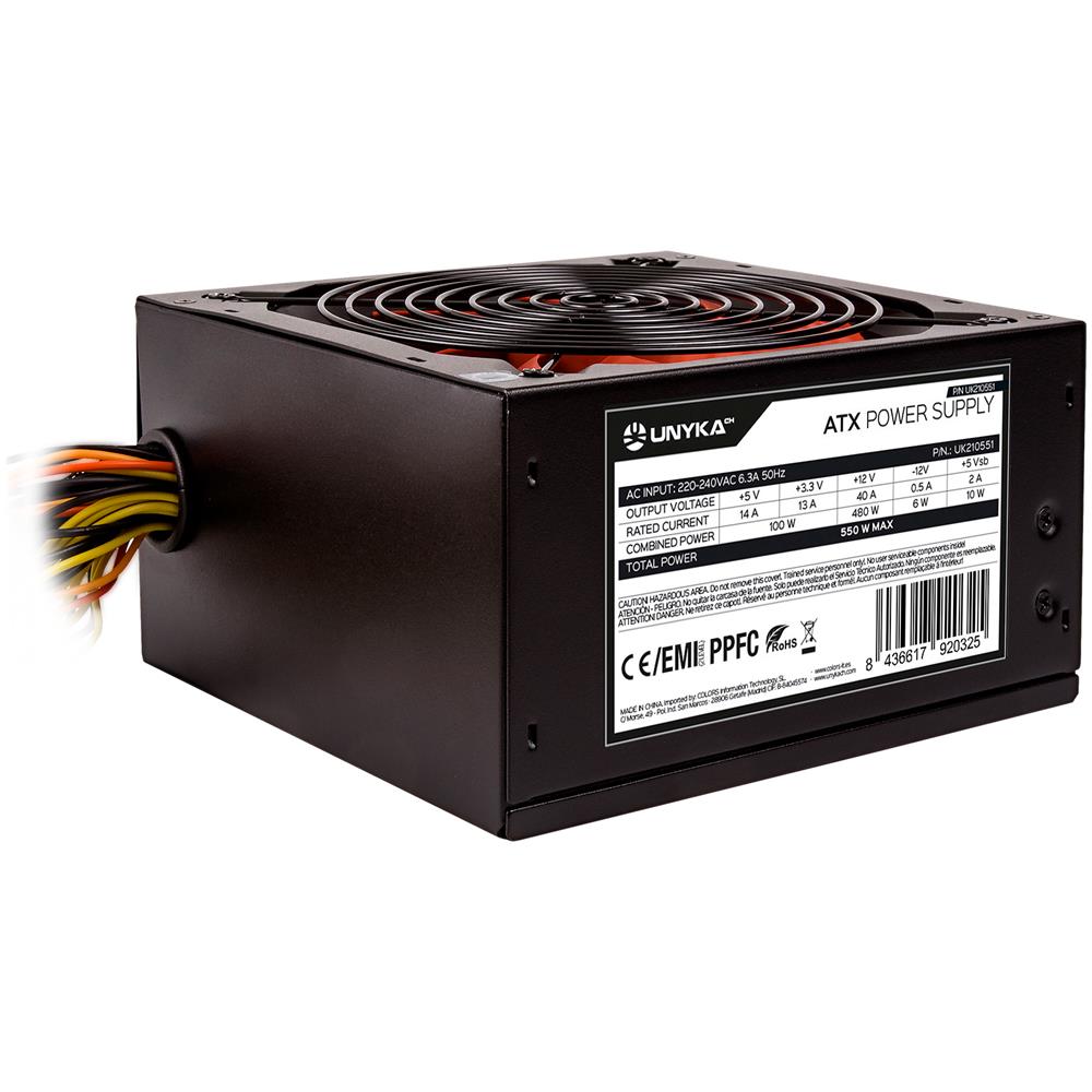 Alimentatore ATX 550W 230V Colore Nero - Foto 1