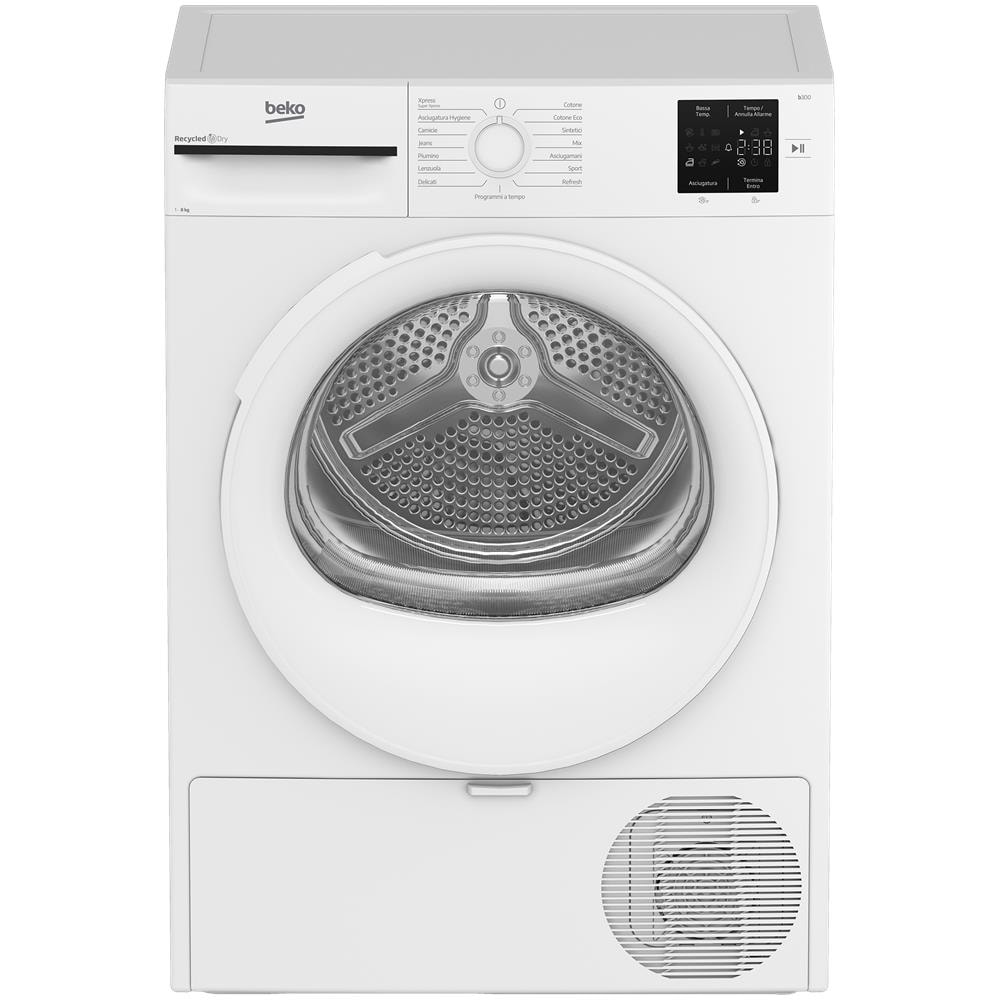 BMT83EW Asciugatrice 8kg, Classe D, Linea Estetica NX, motore asincrono, Display digitale, colore Bianco, oblò Bianco - Foto 1