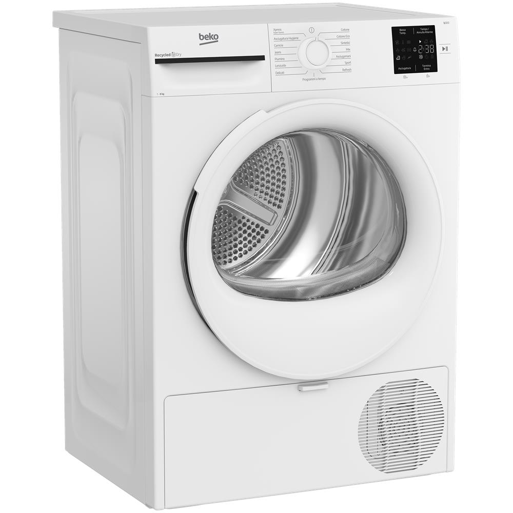 BMT83EW Asciugatrice 8kg, Classe D, Linea Estetica NX, motore asincrono, Display digitale, colore Bianco, oblò Bianco - Foto 9