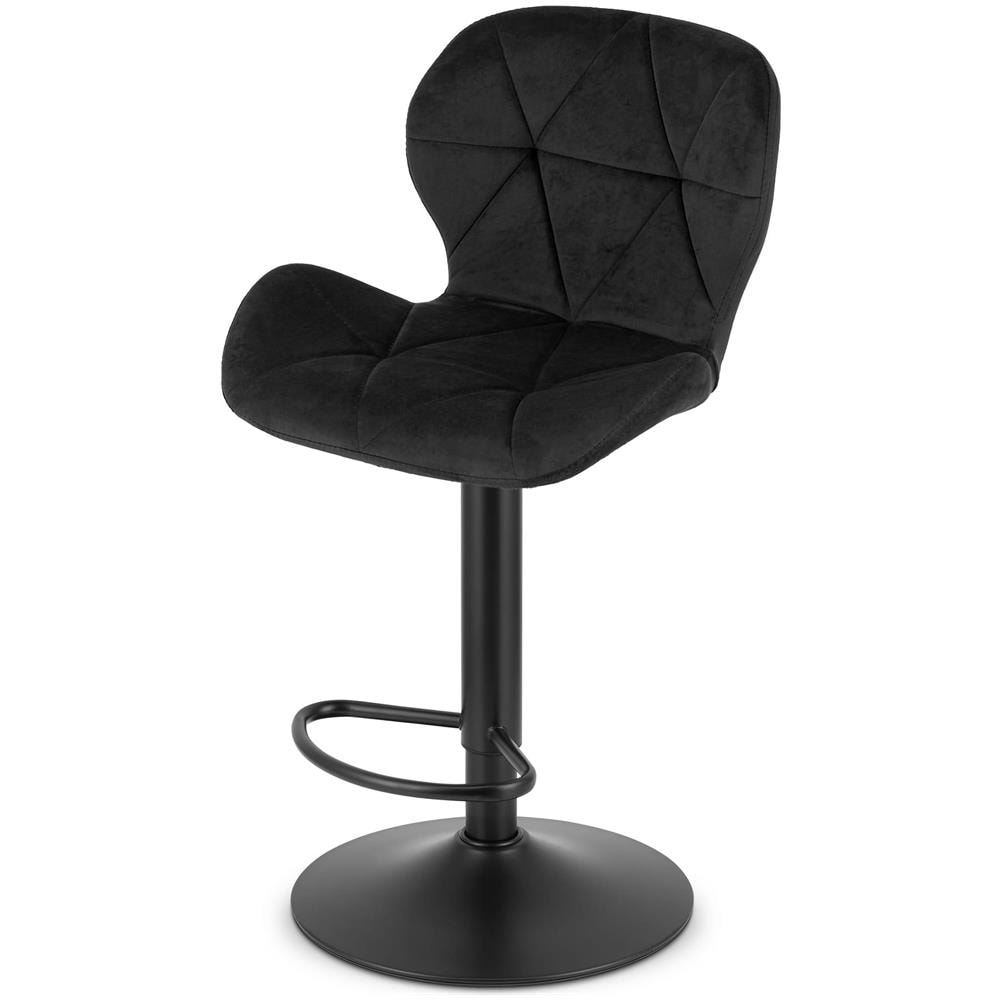 Sgabello in velluto WEST - Elegante nero per soggiorno, cucina x2 - Foto 8