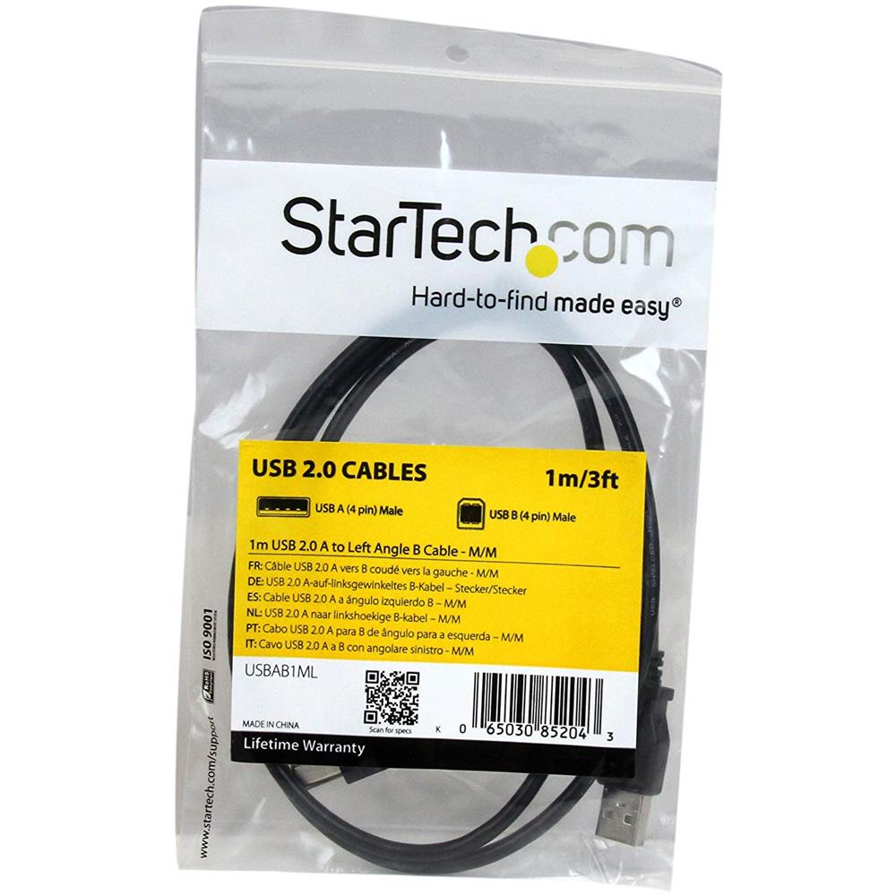 Cavo USB 2.0 A a B con angolare sinistro 1 m - M / M - Foto 2