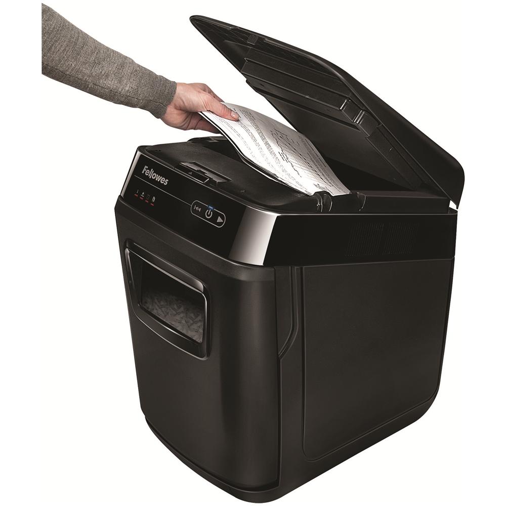 Distruggidocumenti Automatico a Frammenti AutoMax 130C con Cestino da 32L Capacità di taglio 130 fogli Colore Nero - Foto 3