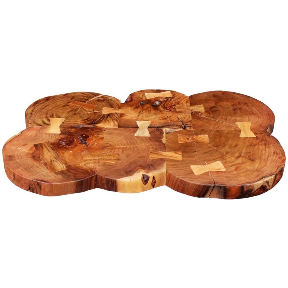 Tavolo A Tronco Legno Massello Di Acacia 90x60x110 Cm - Foto 7