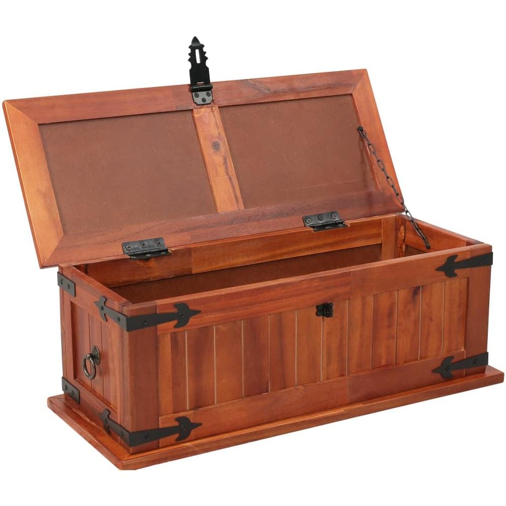 Cassapanca 60x25x22 Cm In Legno Massello Di Acacia - Foto 7