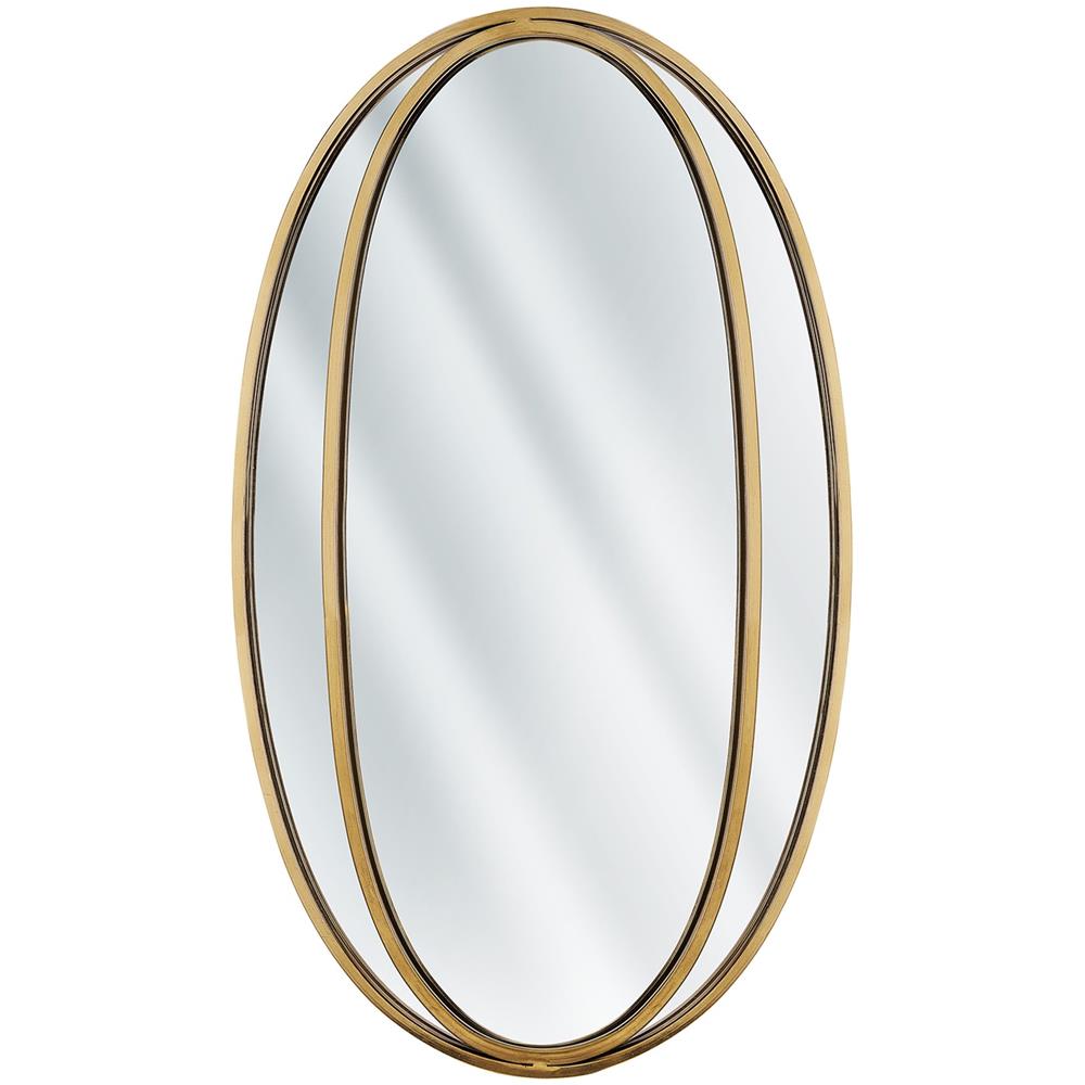 Specchio Da Parete Di Forma Ovale In Color Oro 90x55 Besson - Foto 1
