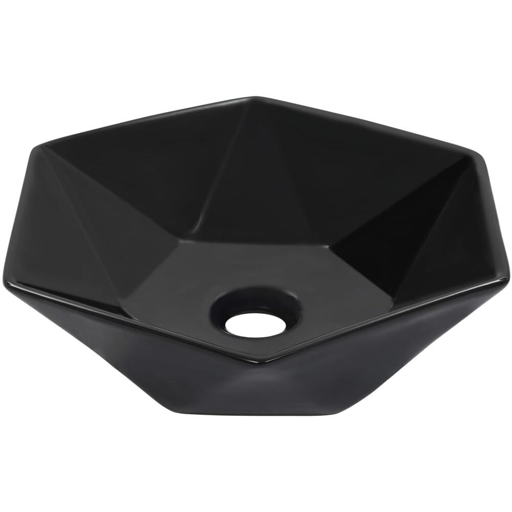 Lavandino 41x36,5x12 Cm In Ceramica Nero - Foto 1