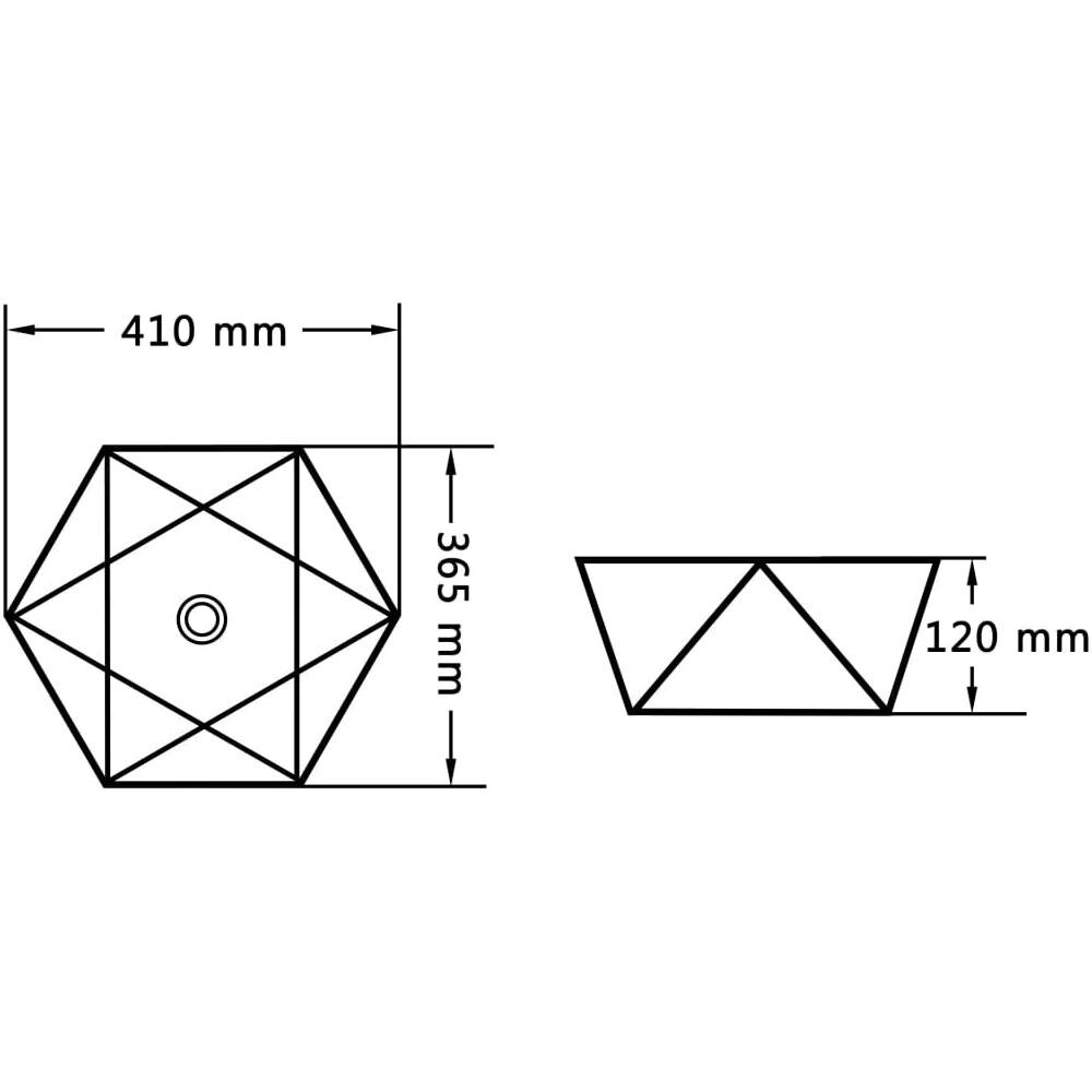 Lavandino 41x36,5x12 Cm In Ceramica Nero - Foto 8