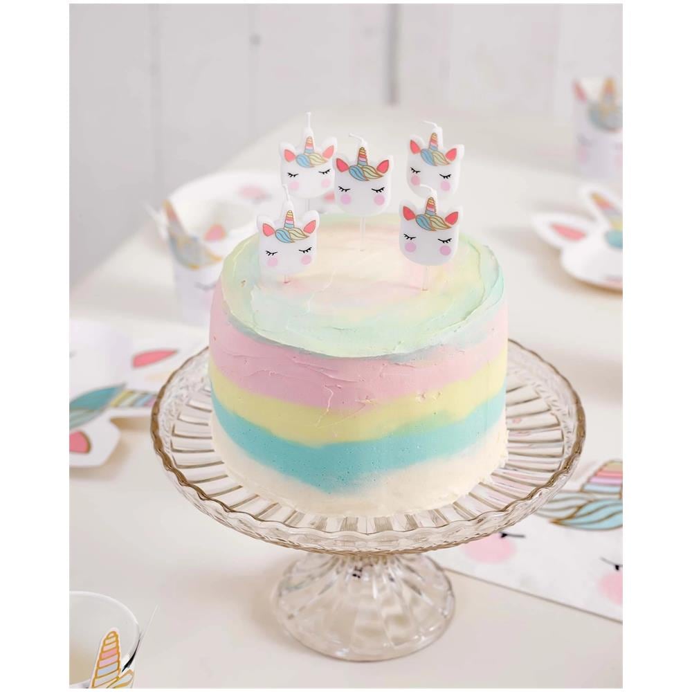 Talking Tables - 5 Candeline Unicorno Bianco E Pastello - Foto 2