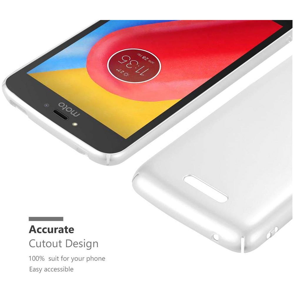 Custodia Compatibile Con Motorola Moto C Plus In Argento Metallo - Hard Case Coperchio Protettivo In Look Metallico Contro I Graffi E Gli Urti - Foto 5