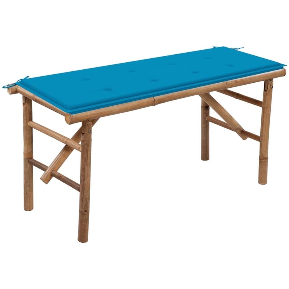 Panca Da Giardino Pieghevole Con Cuscino 118 Cm In Bamb? - Foto 1