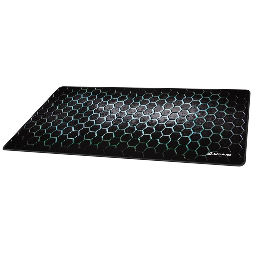 Skiller SGP30 XXL Mesh Tappetino per Mouse Gaming con Base Antiscivolo 900x400 mm - Nero / Verde - Foto 2