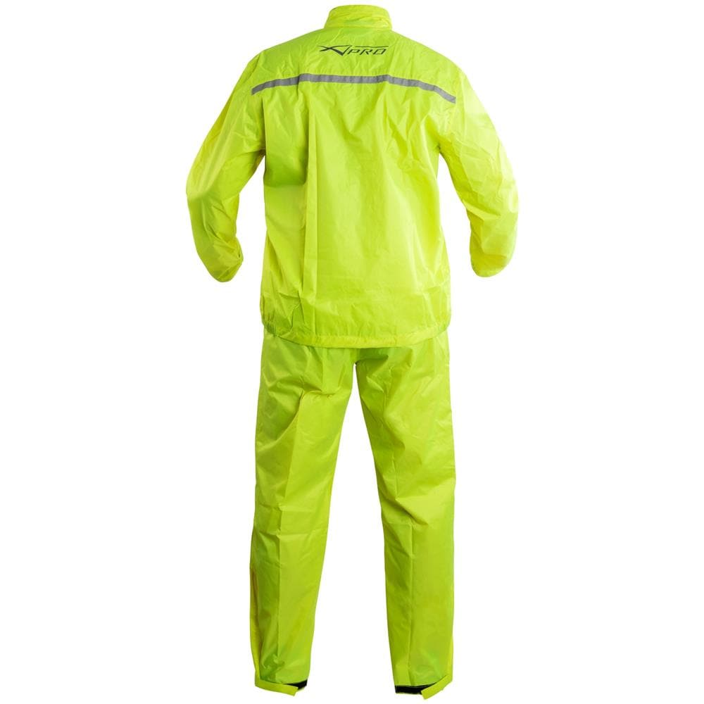 Tuta Giacca Impermeabile Antiacqua Antipioggia Moto Pantaloni Scooter Fluo Xl - Foto 6