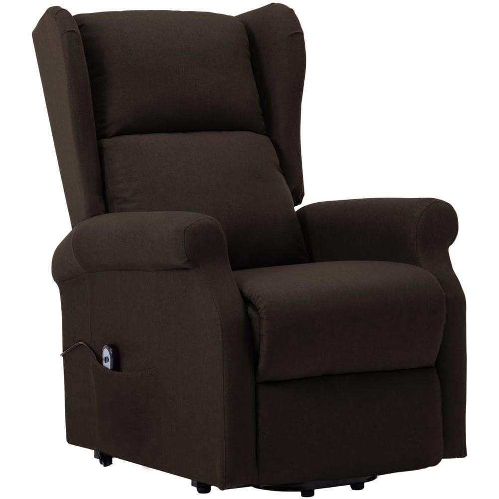 Poltrona Alzapersona Marrone Scuro in Tessuto - Foto 2