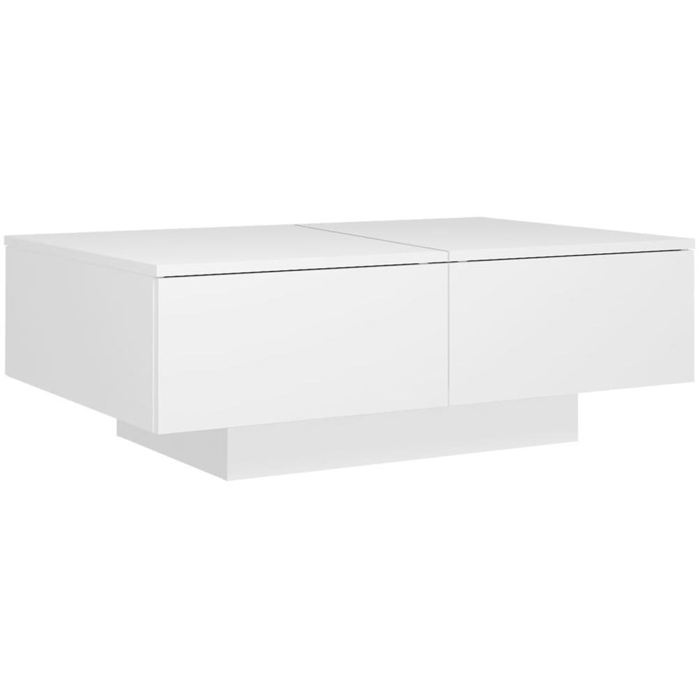 Tavolino da Salotto Bianco 90x60x31 cm in Legno Multistrato - Foto 1