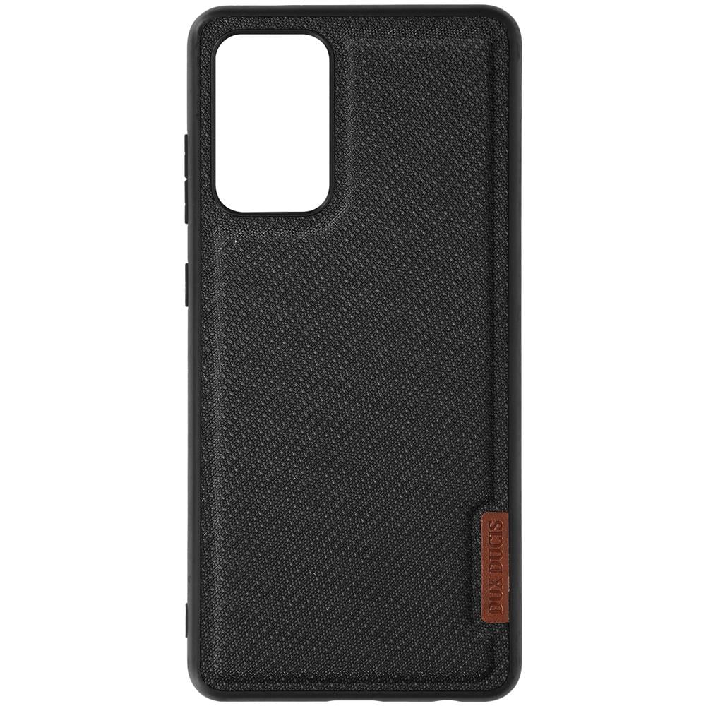 Cover Rigida Per Samsung Galaxy A72 Retro Tessuto Nera - Foto 1