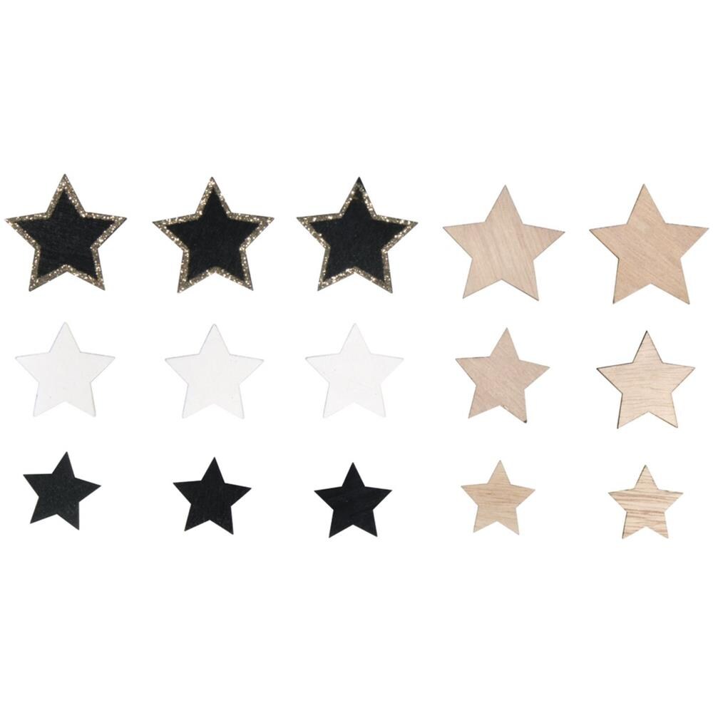 14 Stelle - Miniature - 6 Tipi - Toni Neutri - Adesivo - Da 3 A 5 Cm - Foto 1