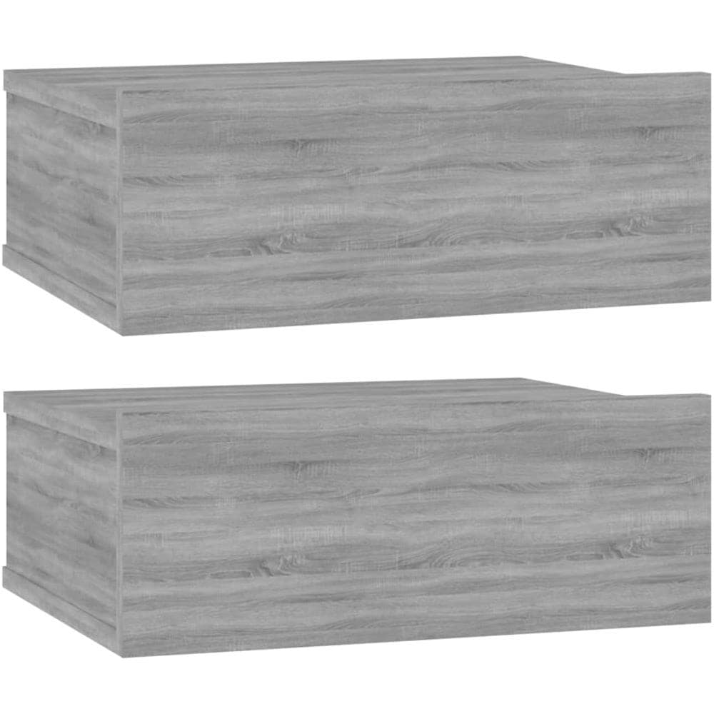 Comodini Pensili Grigio Sonoma 2pz 40x30x15cm Legno Multistrato - Foto 1