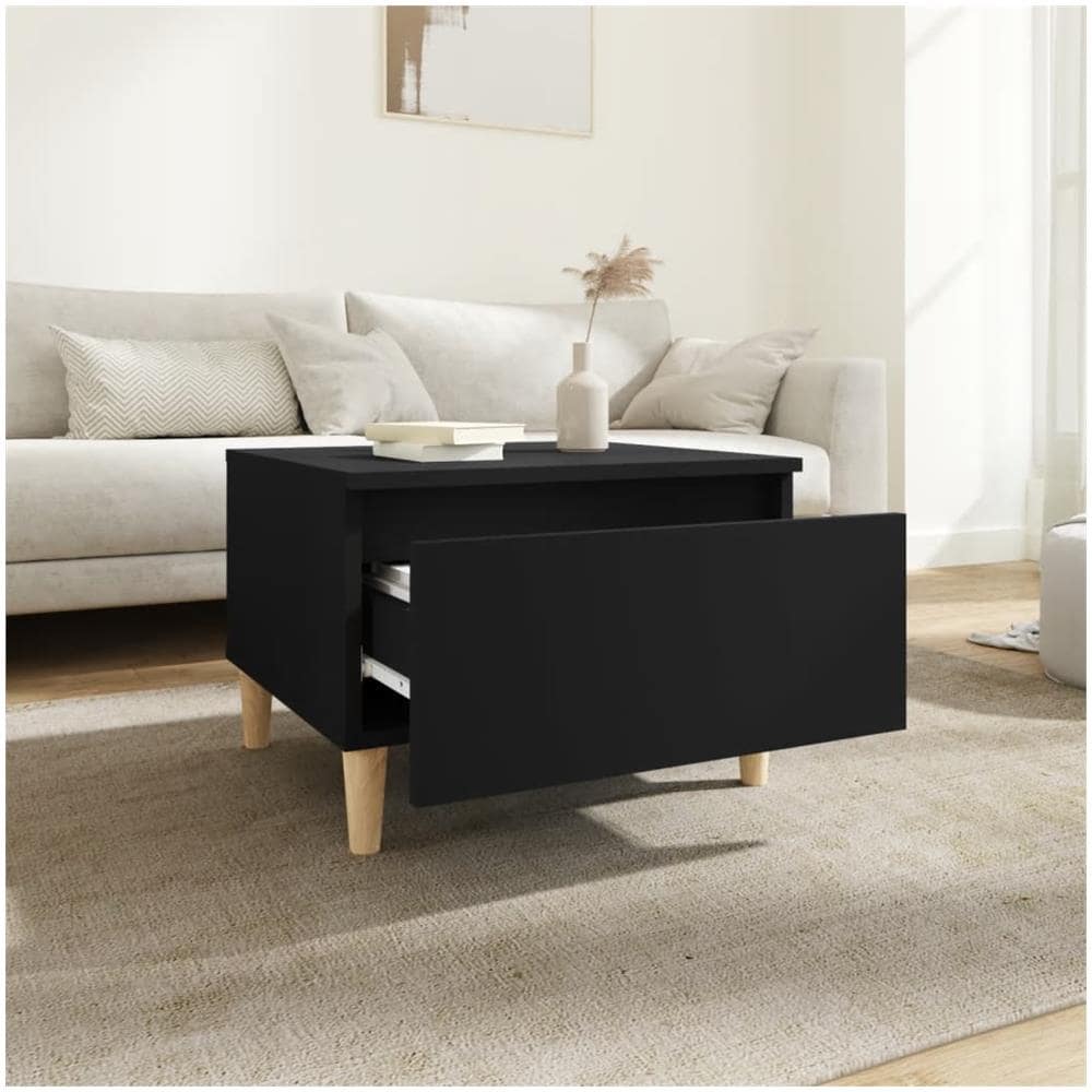 Tavolino Nero 50x46x35 Cm In Legno Multistrato - Foto 3