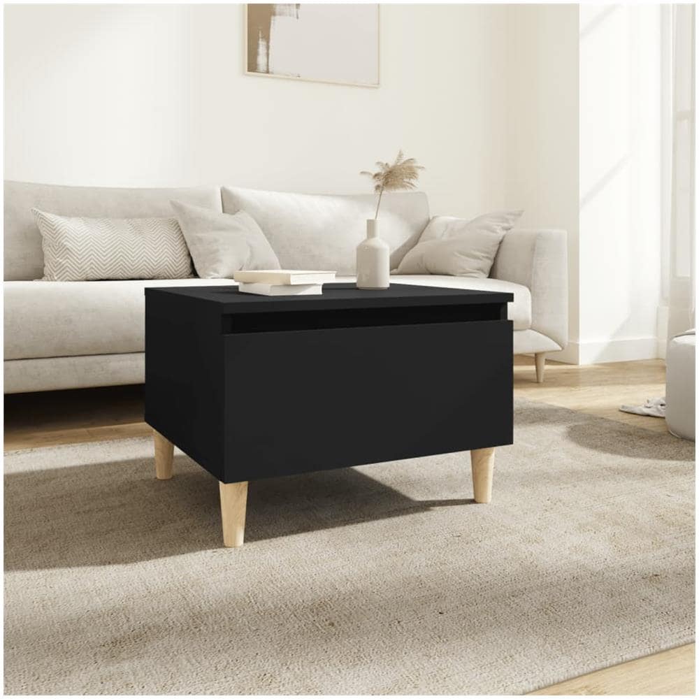 Tavolino Nero 50x46x35 Cm In Legno Multistrato - Foto 1
