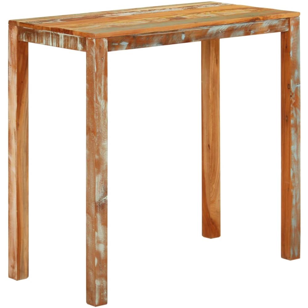 Tavolo Da Bar 112x55x108 Cm In Legno Massello Di Recupero - Foto 1