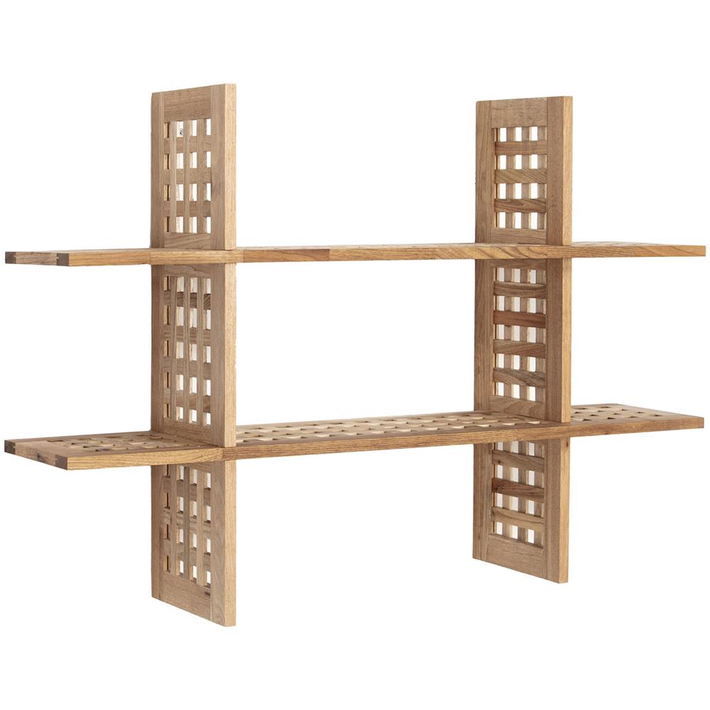 Mensola Da Parete Jaya In Legno Di Noce, 6 Scomparti - Foto 1