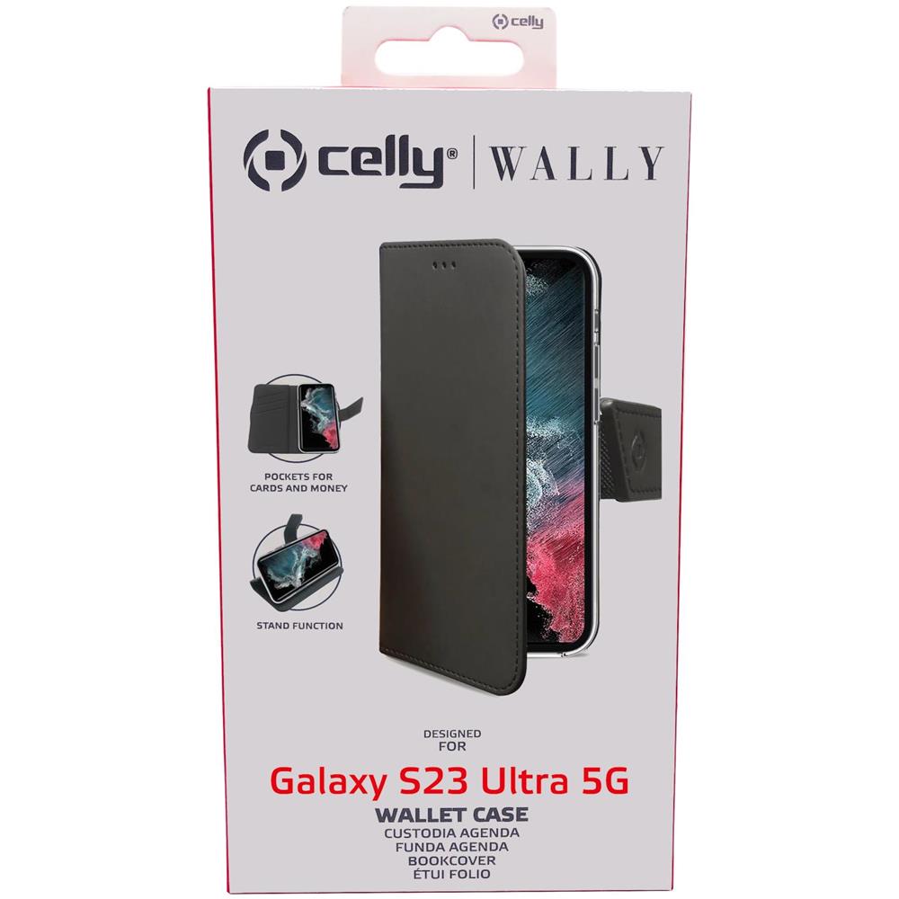 Custodia Samsung Galaxy S23 Ultra 5g In Similpelle A Portafoglio Nero - Foto 3