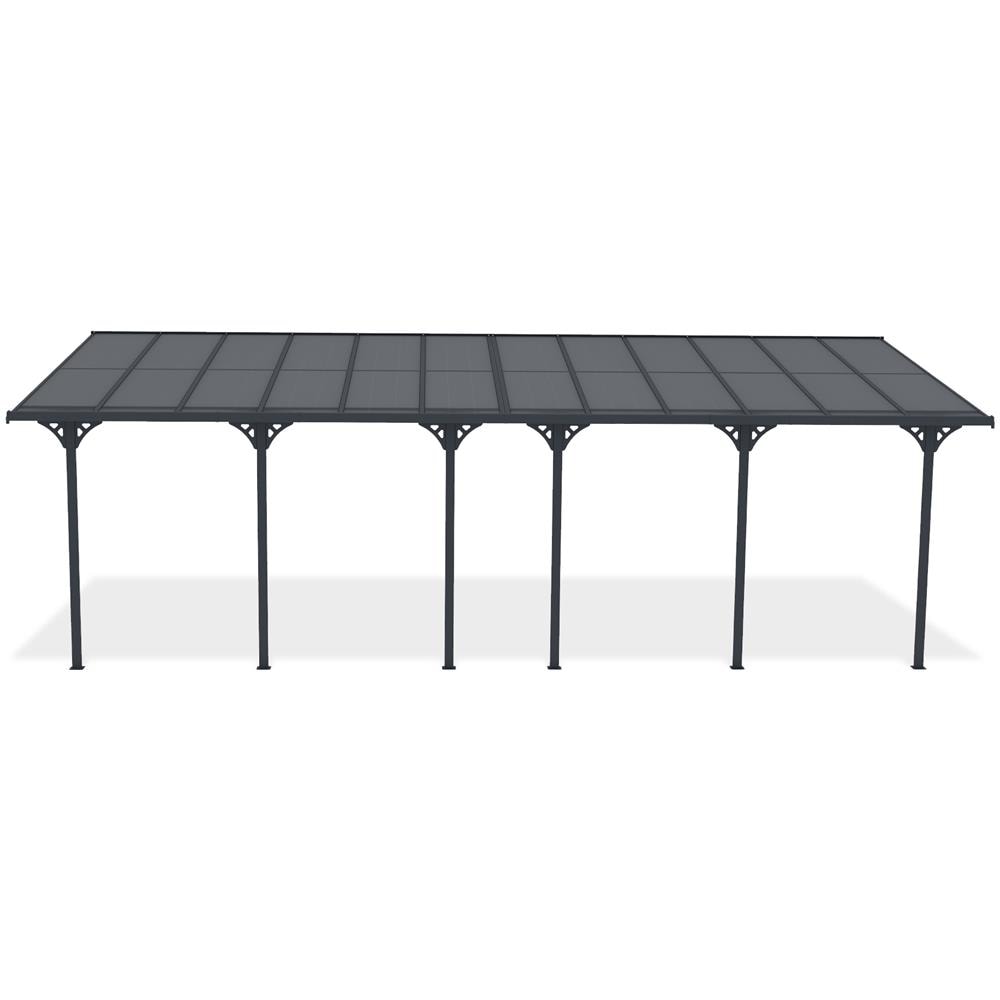 Pergola Addossata/posto Auto Coperto 24m² Kleo 800l300 Alluminio Grigio - Foto 2