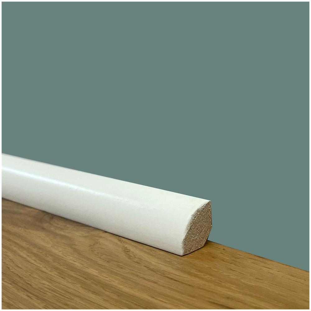 Profilo Basolino Premium In Legno Massello Tondo 1,5x1,5cm Laccato Bianco (prezzo Al Metro) - Foto 1