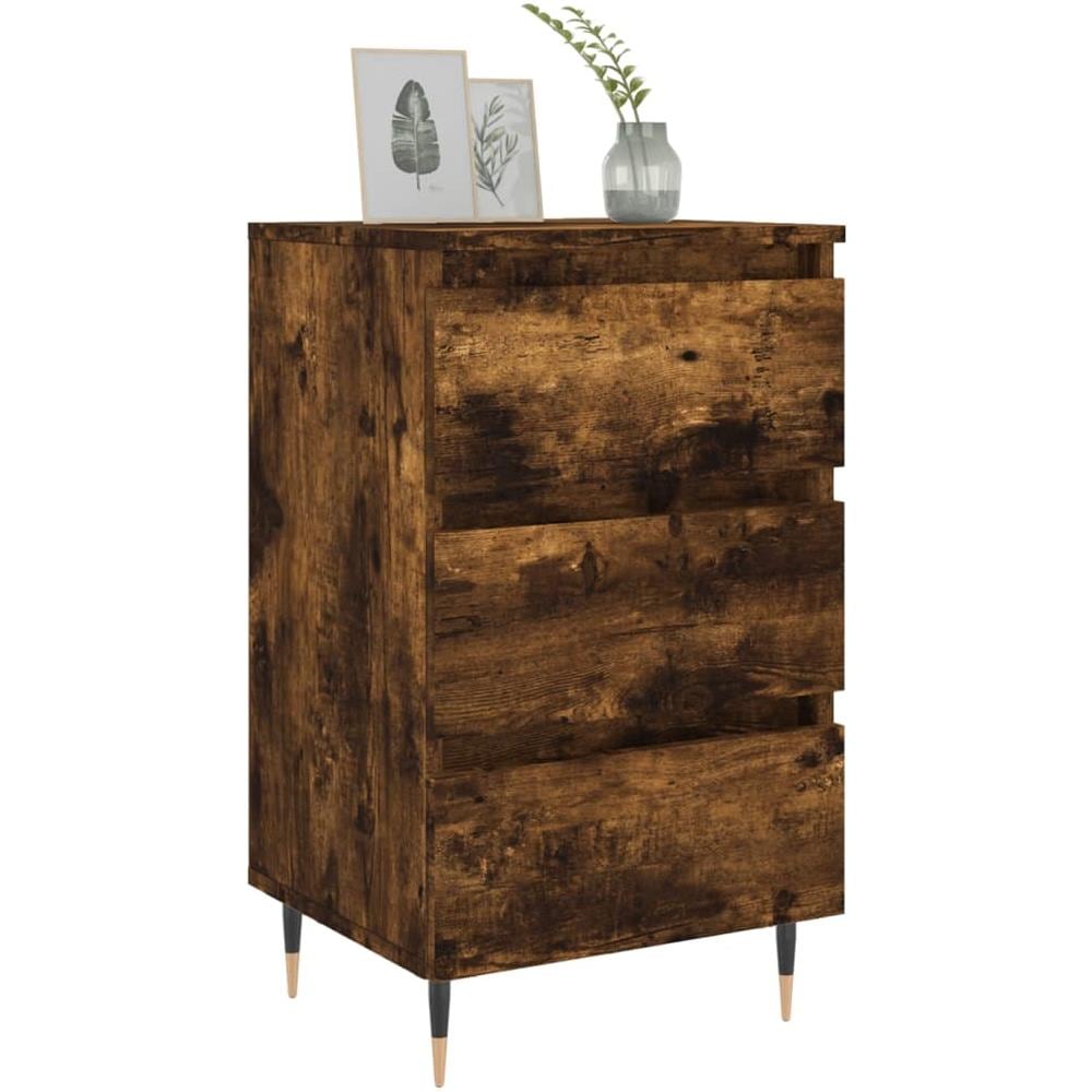 Comodini 2 Pz Rovere Fumo 40x35x69 Cm In Legno Multistrato - Foto 3