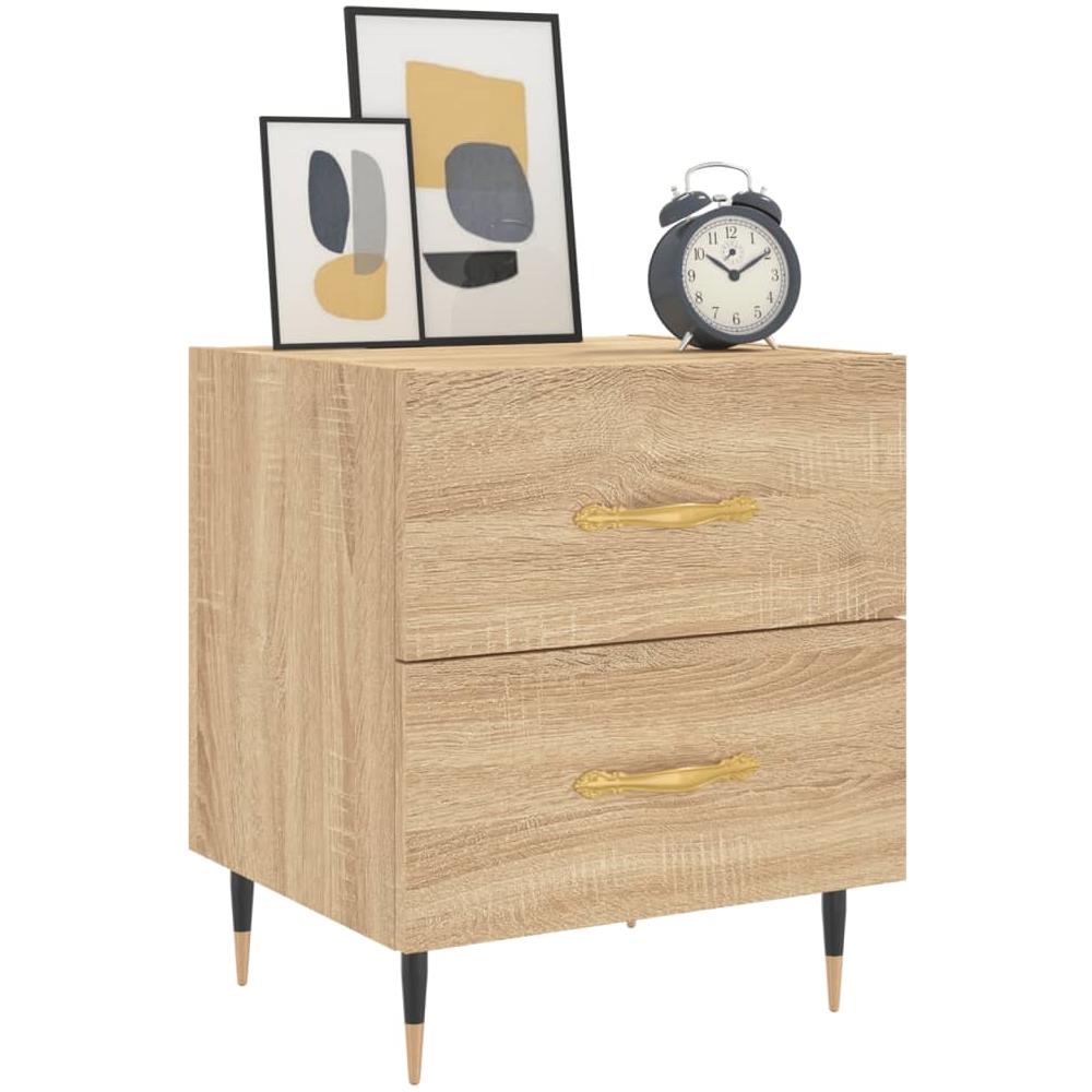 Comodino Rovere Sonoma 40x35x47,5 Cm In Legno Multistrato - Foto 3
