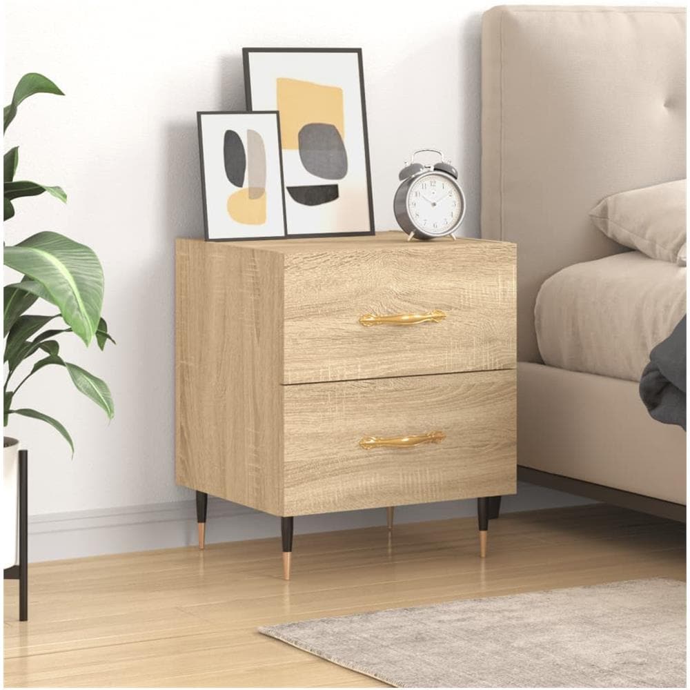 Comodino Rovere Sonoma 40x35x47,5 Cm In Legno Multistrato - Foto 1