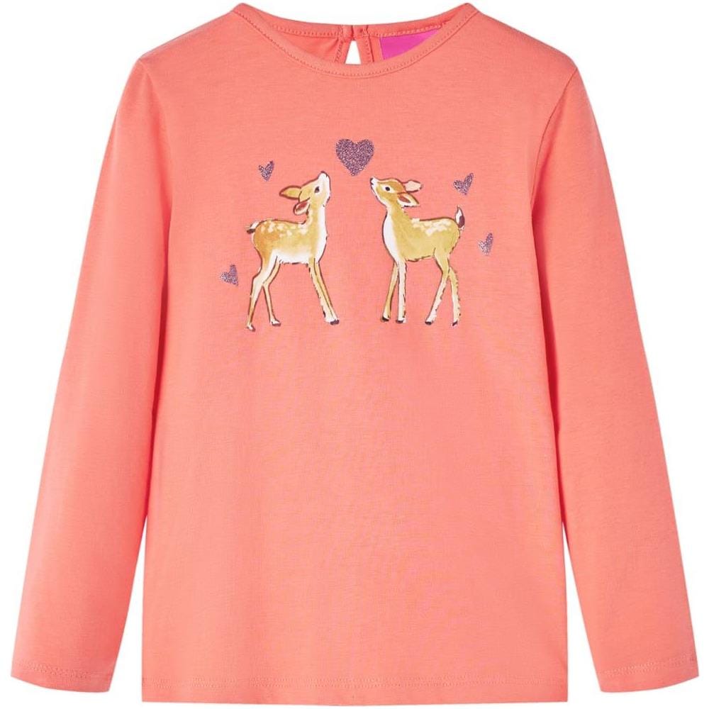 Maglietta per Bambini a Maniche Lunghe Corallo 116 - Foto 1
