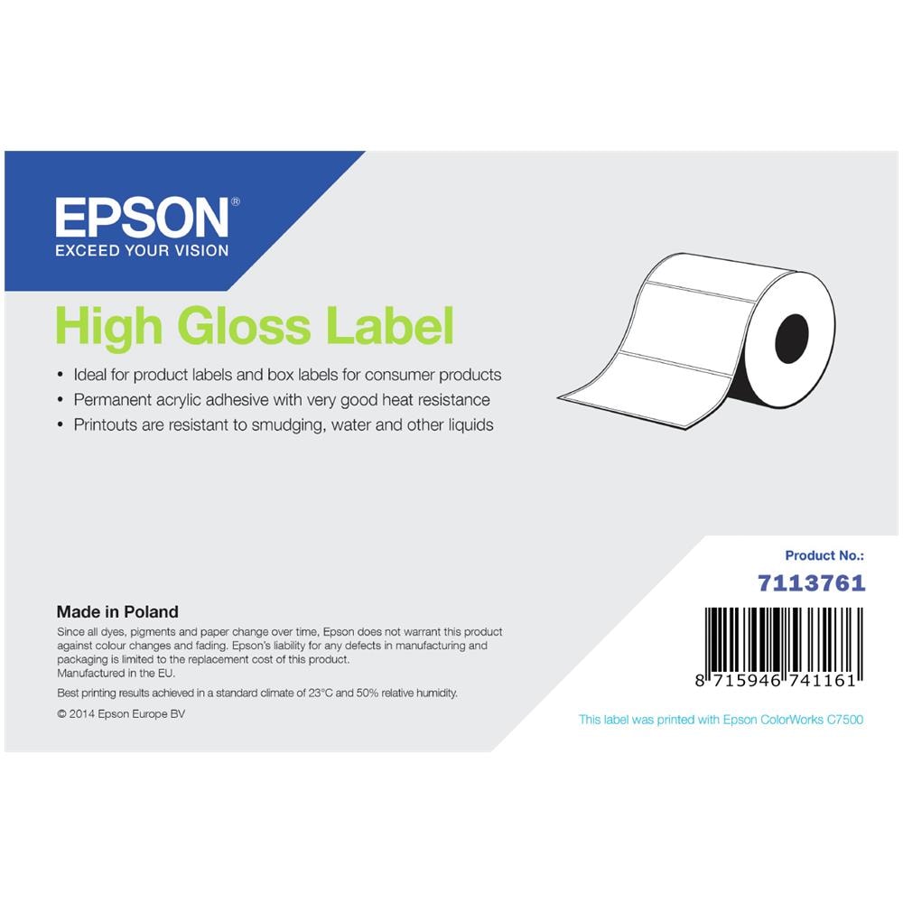 High Gloss Label - Etichette Continuous Roll: 102mm x 33m - Foto 2
