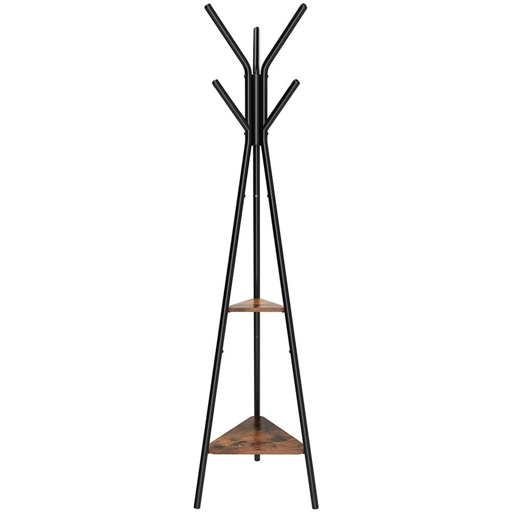 Appendiabiti da terra salvaspazio in ferro nero per corridoio - Foto 1